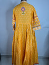 Mustard Yellow Embroidered Anarkali Kurti