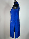 Royal Blue Embroidered Sleeveless Kurti