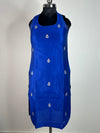 Royal Blue Embroidered Sleeveless Kurti