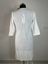 White Chikankari-Style Embroidered Kurti
