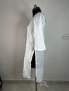 White Chikankari-Style Embroidered Kurti