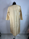 Champagne Gold Textured Straight Kurti