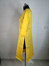 Sunshine Yellow Textured V-Neck Kurti