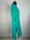 Aqua Green Printed Straight Kurti