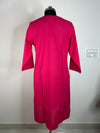 Pink Textured Straight Kurti