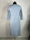 Soft Grey Embroidered Straight Kurti