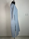 Soft Grey Embroidered Straight Kurti