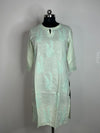 Mint Green Chikankari-Style Embroidered Kurti