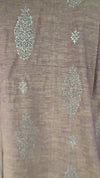 Rust Brown Printed Straight Kurti with Golden Motifs